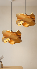 The "Martagon Petals" or "Waving Wooden Strip" lamp.