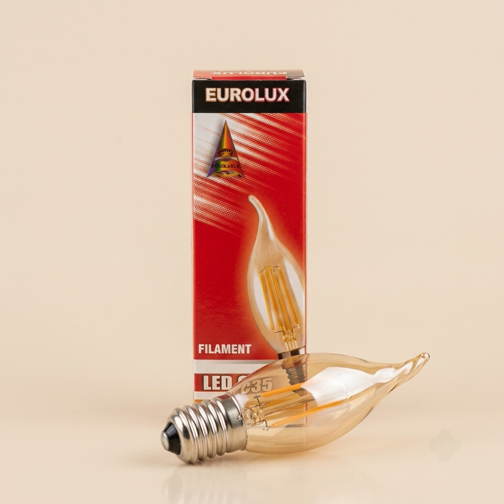 Eurolux C35 filament LED candle bulb