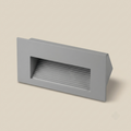 Recessed rectangular LED stair step light, silver