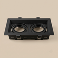Black double-head adjustable recessed spotlight