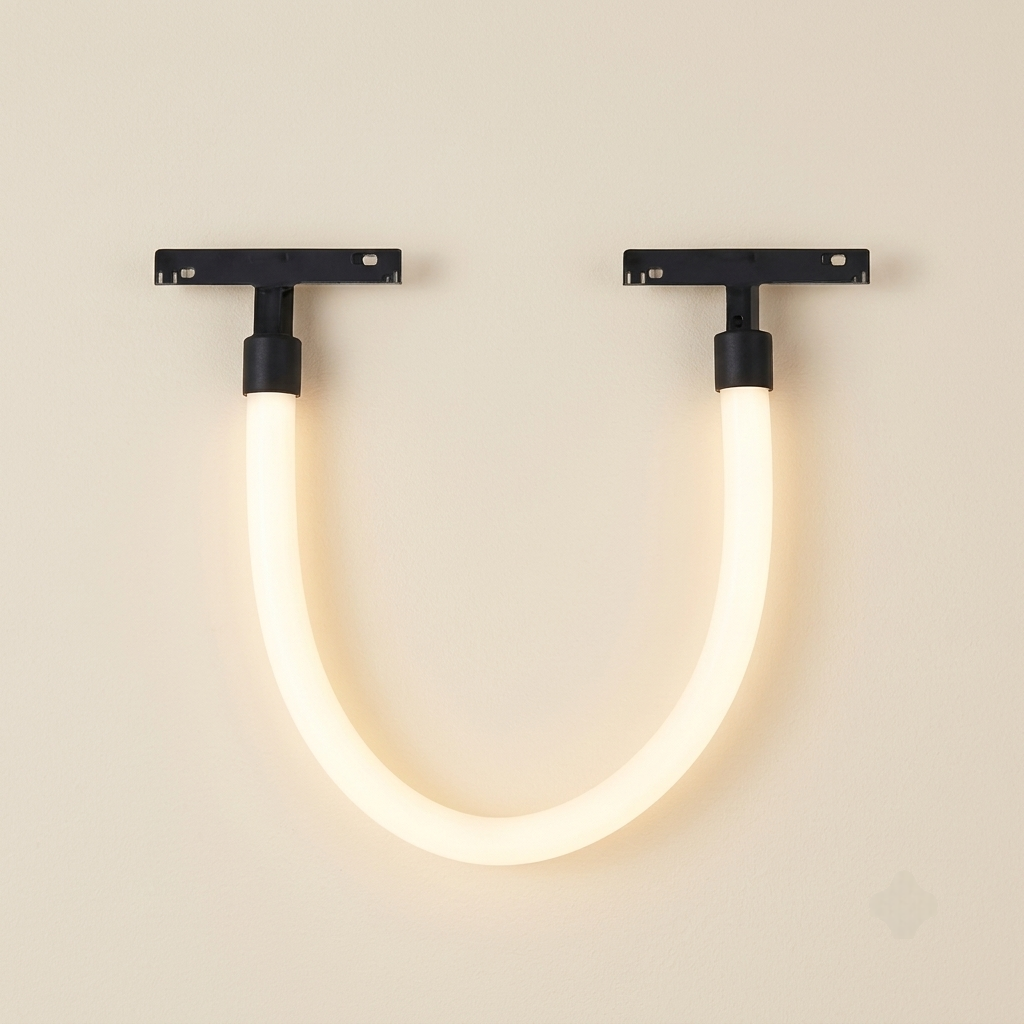 U-shaped flexible tube LED wall light