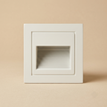 Square recessed LED step light, white